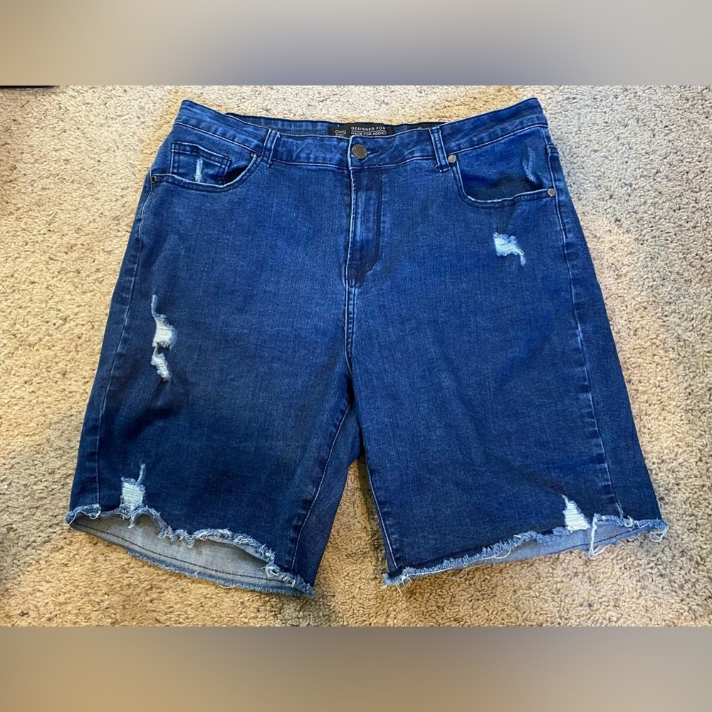 Chic Bermuda Jean Shorts Size 18